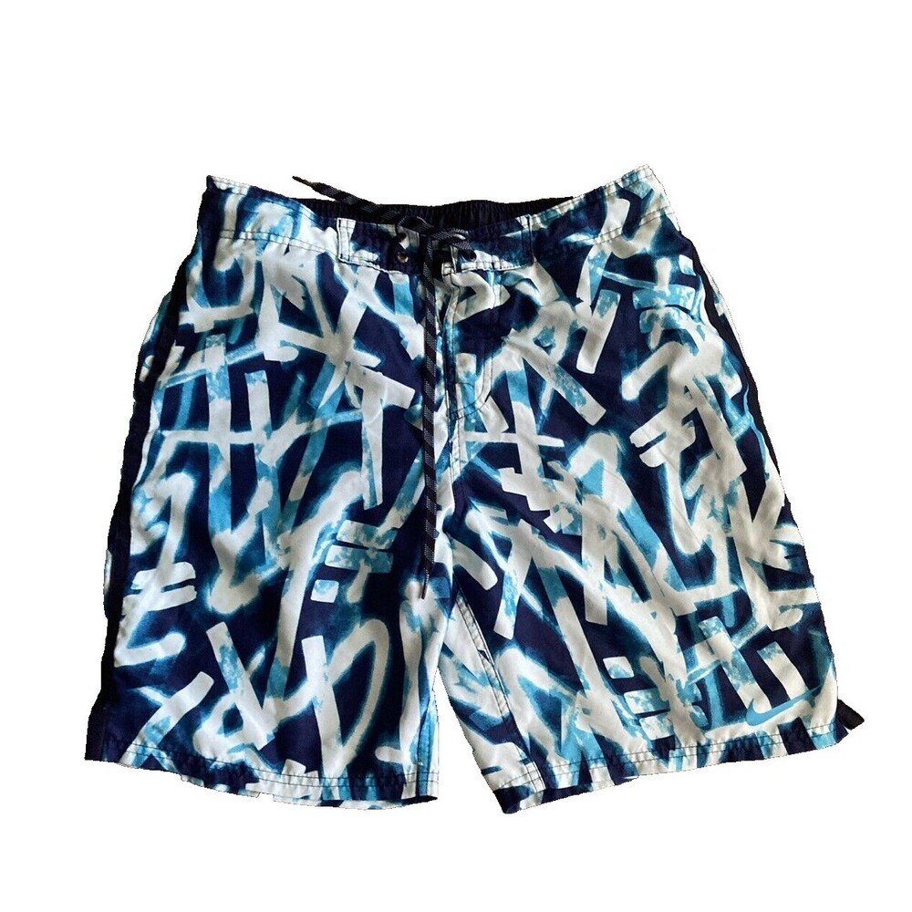 Nike Glow Diverge Blue 9-Inch E-Board Swim Trunks Mens Size M